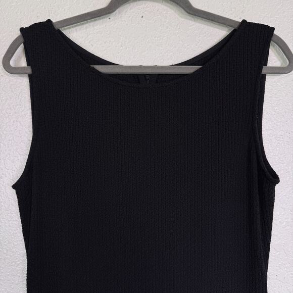 St John Caviar Dress Womens 8 Santana Knit Sheath Wool Rayon Office Minimalist - Picture 5 of 11